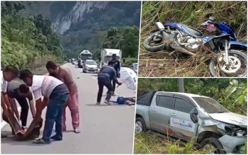 BERNAMA - TWO ORANG ASLI KILLED AS MOTORCYCLE COLLIDES WITH 4WD