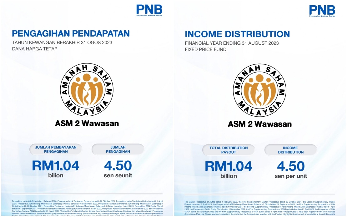 BERNAMA Asm 2 Wawasan Declares Total Distribution Payout Of