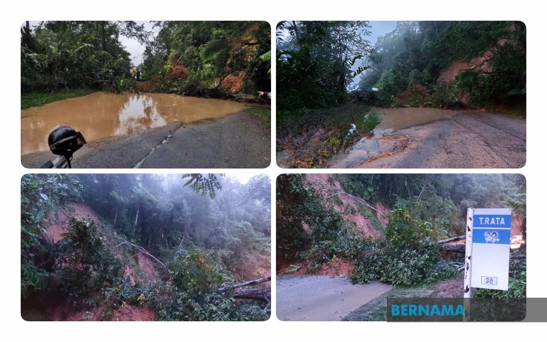 Bernama Storm Triggers Landslide Uproots Trees Along Tapah Cameron Highlands Road