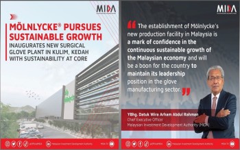 BERNAMA - MÖLNLYCKE OPENS SURGICAL GLOVE PLANT IN KULIM HI-TECH PARK