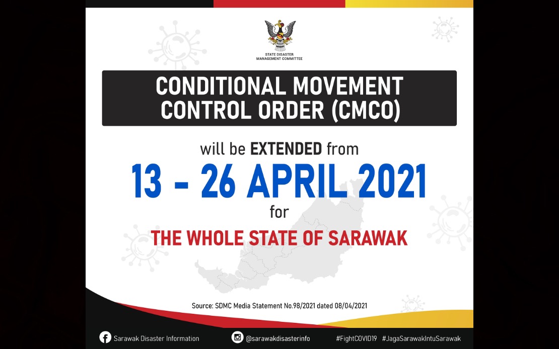 Bernama Cmco In Sarawak Extended To April 26