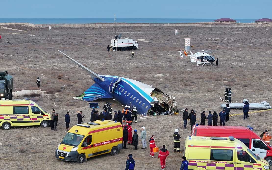 BERNAMA Azerbaijan Airlines Plane Crash Claims 38 Lives