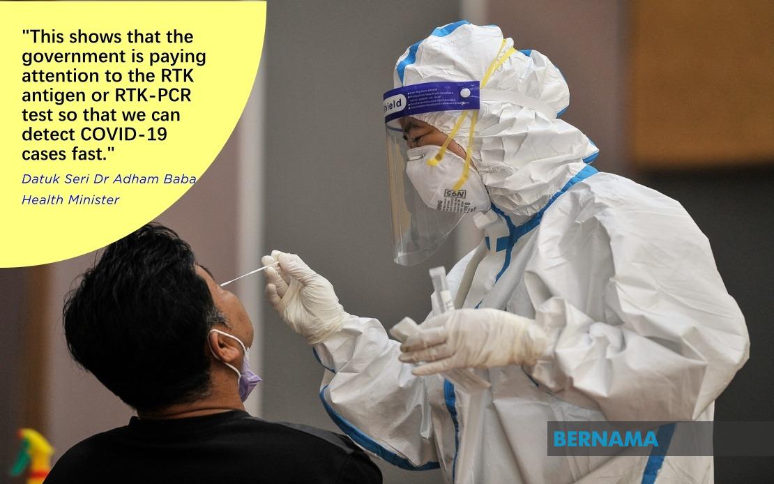 Bernama More Than 6 Million Rt Pcr Rtk Antigen Screening Tests Done Dr Adham