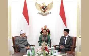 Jokowi bahas hubungan Indonesia-Mesir, dialog antaragama dengan Syekh Al-Azhar